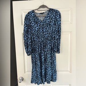Blue Leopard Dress